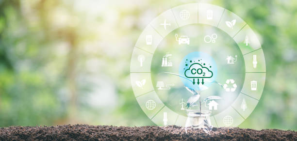 istock Industrial emissions pollute the environment and ecosystems. including climate change Carbon Renewable Energy Agreement reduce greenhouse gas emissions ,plants in a glass jar, nature background 1432410345