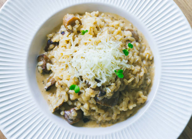 istock Delicious mushrooms risotto (boletus edulis) and cheese from Zamora, Spain 1432410689