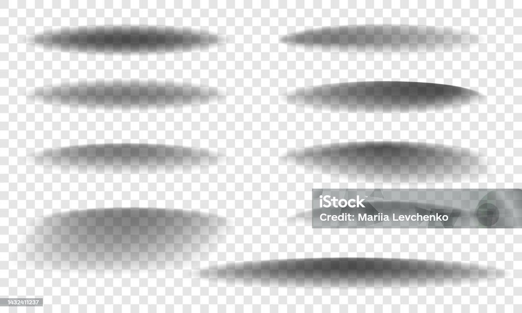 Subdivision Shadow Vector Set Of Shadows Vector Template Stock Illustration - Download Image Now ...