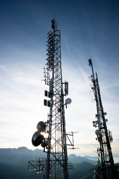 istock Photographic documentation of telecommunications antennas and data exchange 1432415521