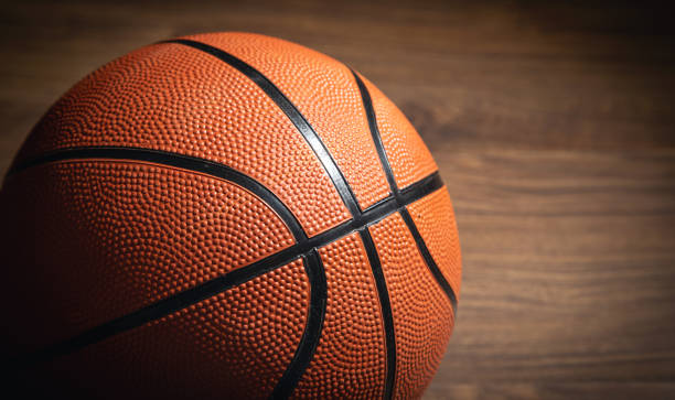 istock Basketball ball on the wooden table. 1432425195