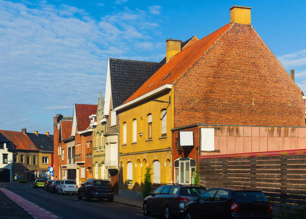 Streets of Roeselare, Belgian city in Flemish province of West Flanders.