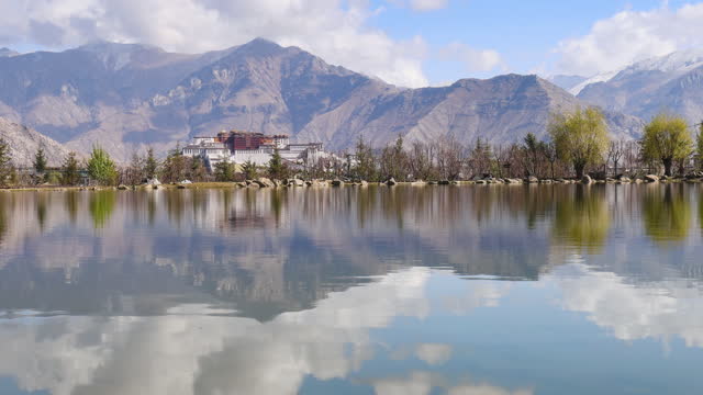 The reflection of Potala Palace in the lake