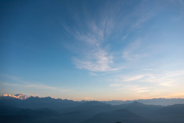 istock Beautiful first light of dawn on mountain landscape. 1432433505