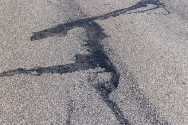 istock Repaired asphalt road in close-up 1432438149