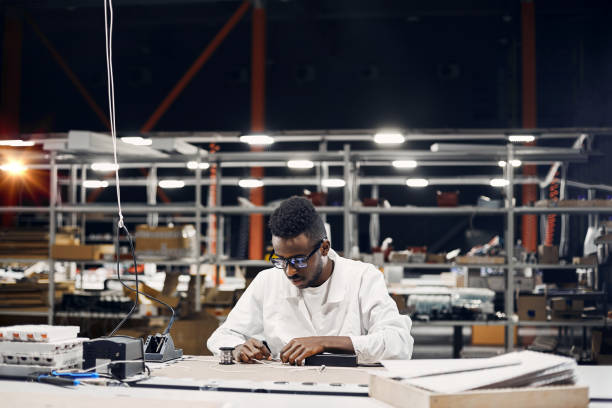 istock African engineer working at led factory 1432438150
