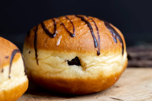 istock Yeast Sweet Donuts with Chocolate Filling 1432439085
