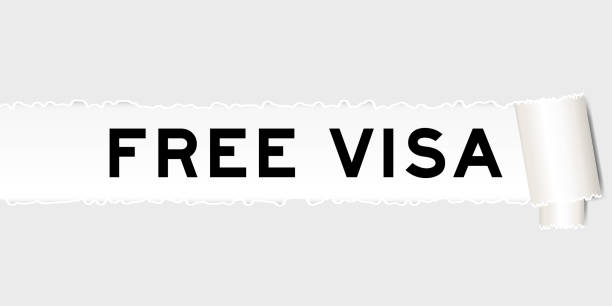 istock Ripped gray paper background that have word free visa under torn part 1432442249