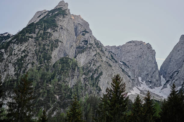 istock Snow covered mountains at Vorderer Gosausee, Gosau, Upper Austria. 1432447363