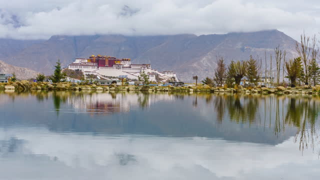 Time Lapse of the Potala Palace and the reflection in the lake