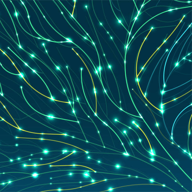 koncepcja anatomii ludzkiego neuronu. - synapsa stock illustrations