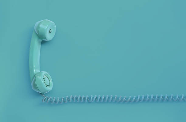 istock A blue-green vintage dial telephone handset. 1432466006