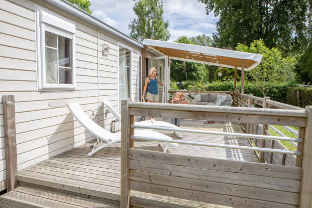 istock Woman enjoying her summer home rental vacation 1432474801