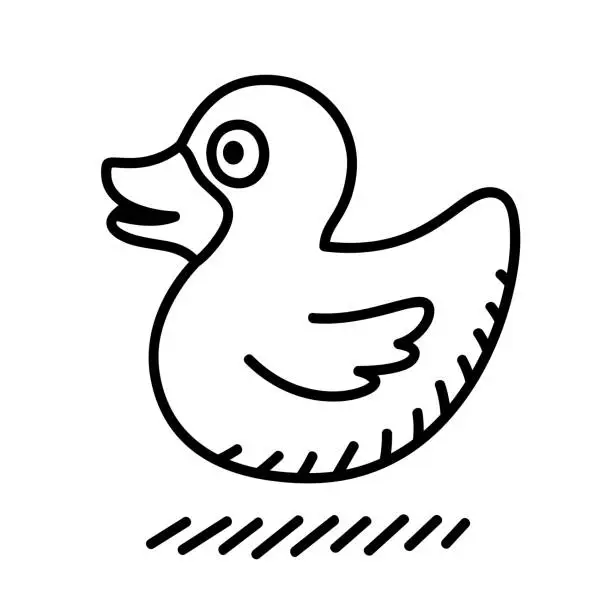 Vector illustration of Rubber Duck Doodle 5
