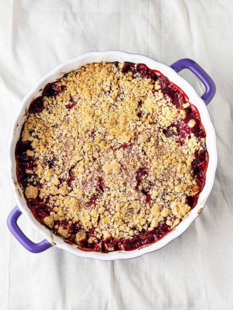 istock Fruit crumble, Berry fruit crumble pie, Crumble,  Cobbler, Cherry crumble, Berry fruit crumb tart 1432479694