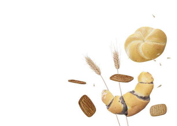 istock Wheat ears and pastries isolated on white background. Copy space for text. Celiac disease and gluten intolerance concept. Healthcare, healthy eating, healthy lifestyle, gluten free diet. 3D rendering. 1432481604