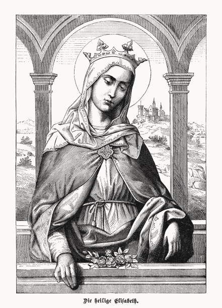 istock Saint Elizabeth of Thuringia (1207-1231), wood engraving, published in 1894 1432483522