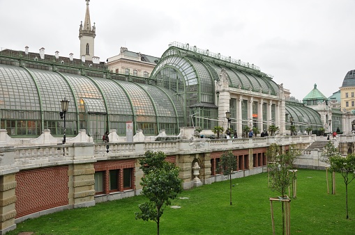 View of the side West Pavilion (Church Pavilion) of the Great (Menshikov) Palace in the Oranienbaum Palace and Park Ensemble on a sunny summer day, Lomonosov, Saint Petersburg, Russia