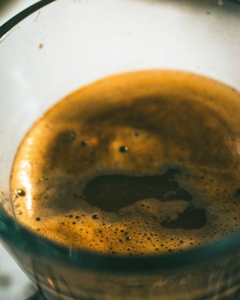 Top view of a morning coffee
