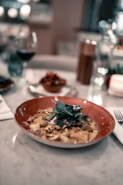 istock Closeup shot of risotto on a table in a restaurant 1432488628