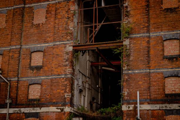 istock Old abandoned red brick building in Gloucester docks, United Kingdom 1432488756