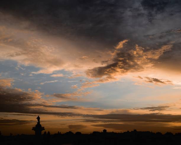 istock Dramatic soft dreamy sunset over the city 1432489193