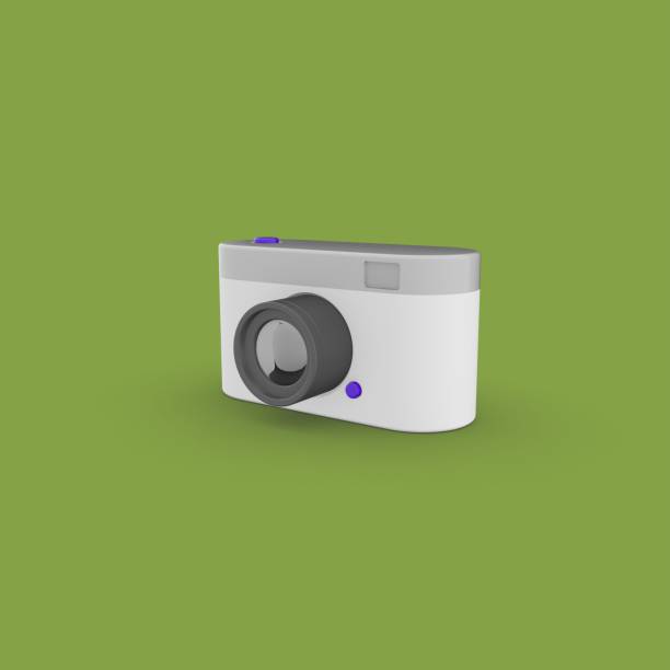 istock 3d illustration of a camera icon vector isolated on a green background 1432490985