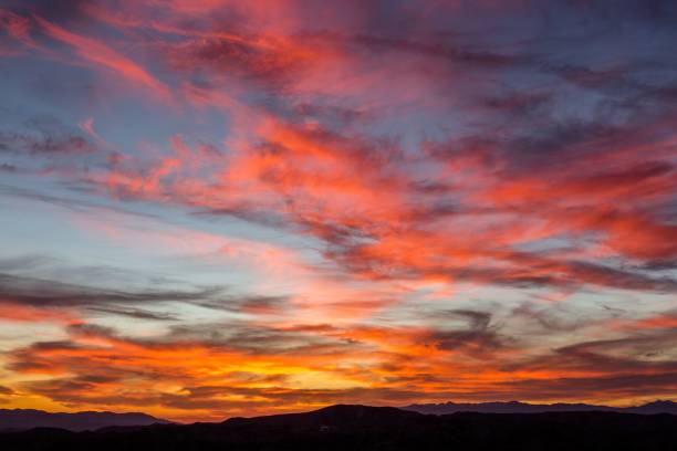 istock Mesmerizing colorful sunset over the hills 1432492381