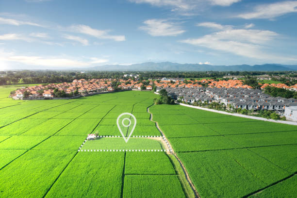 istock Land plot in aerial view in Chiang Mai of Thailand. 1432492464