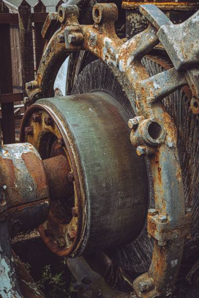 istock Vertical closeup of a rusty iron slurry pump 1432494513
