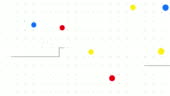 White Background With A Grid Of Black Dots And Colored Circles ...