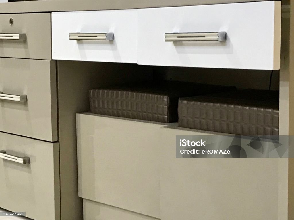 File Cabinet Working table and file cabinet Business Stock Photo
