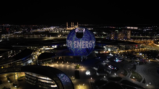 nur, Kazakhstan: An aerial view to Kazakhstan Astana expo center