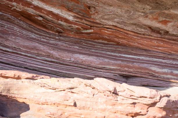 istock Low angle shot of a red stone canyon 1432503107