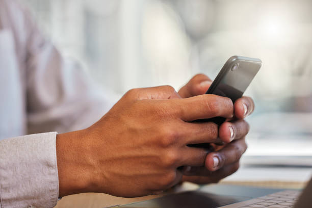 istock Web browsing, typing and social media on a phone looking at digital and web content. Hands 5g searching, writing and working on the internet using modern technology to connect with friends online 1432507085