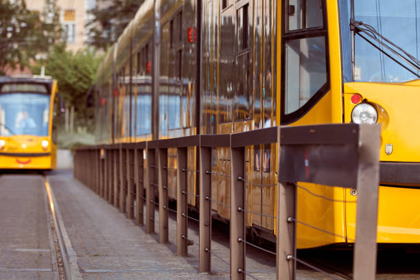 istock Tram tramway public transportation in Budapest, Hungary. 1432511052