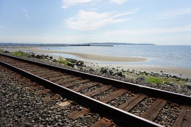 istock Railway at the White Rock Pier, located in White Rock, Canada.
Good for desktop background. 1432511492
