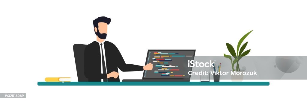 Vetores de Software De Programação E Ðoding Conceito De Tela Do ...