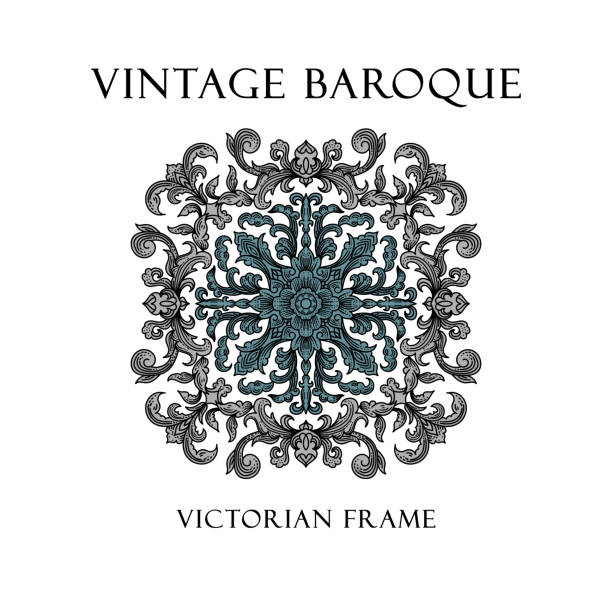 vintage baroque victorian frame border floral - getty stock illustrations