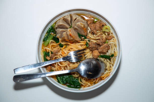 istock A bowl of chicken noodle with meatball 1432518807