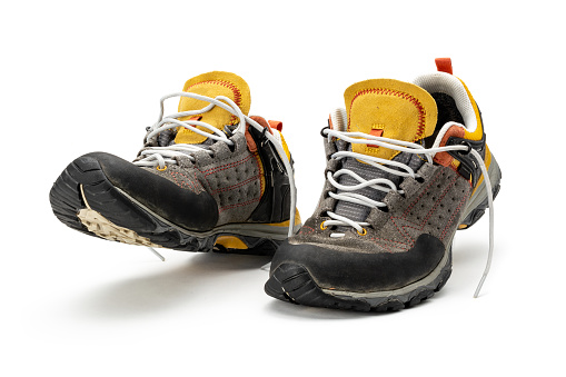 hiking shoes isolated on white