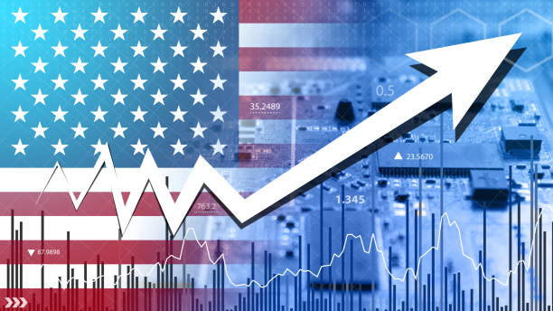 istock Arrow showing price increase and demand for microprocessors in US. Microchips are a critical part of the technologically interconnected modern world. 1432526488