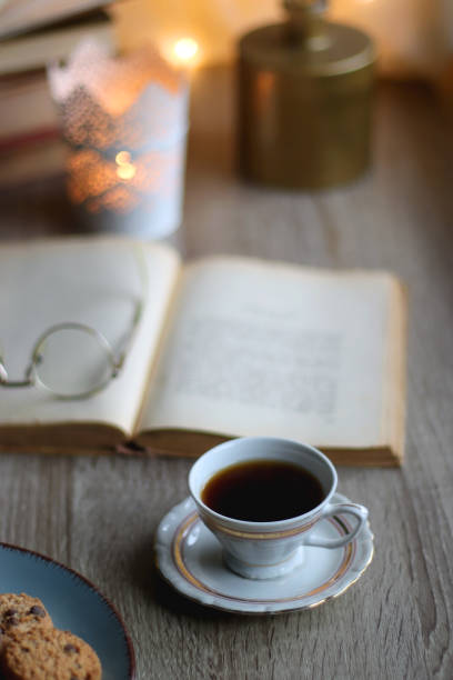 istock Cookies, Tea, Books and Candle 1432531138