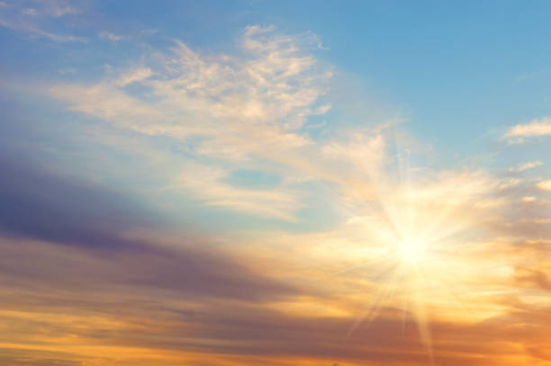 istock Beautiful sunset on a background of clouds and sun 1432547154
