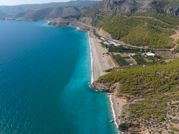istock Yarisli Cave Beach Drone Photo, Gulnar Mersin, Turkey 1432549436