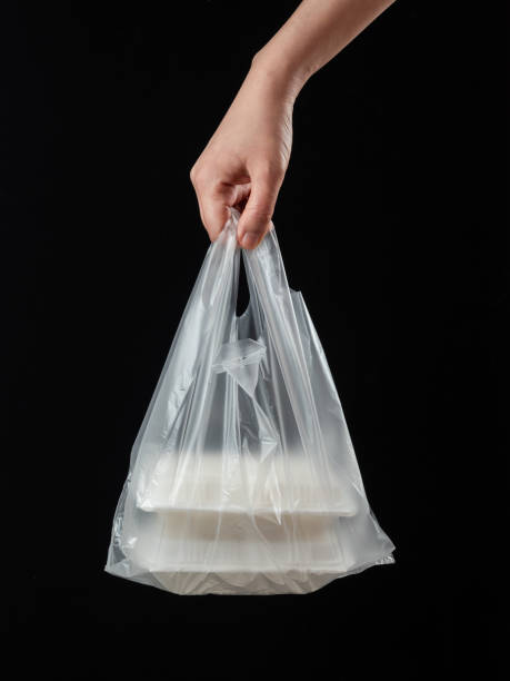 istock Holding Bento Box in Plastic Bag on White Background 1432552245