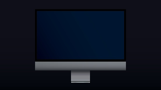 Empty Window Display Computer Computer Display With Blank Screen Modern Computer Display Isolated ...