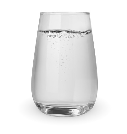 Glass ofwater isolated on a white background