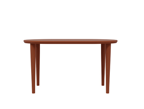 Modern Wood Table Rounded Edges Wooden Table With Rounded Edges On Isolated Background Modern Elegant ...