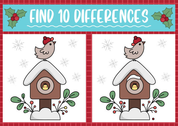 60+ Christmas Spot The Difference Stock Photos, Pictures & Royalty-Free